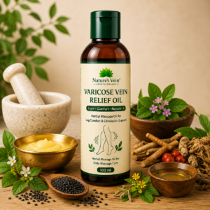 Nature’s Vein Varicose Vein Relief Oil 100ml herbal leg massage oil