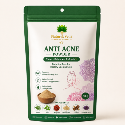 Nature’s Vein Anti Acne Powder Ayurvedic Herbal Face Pack