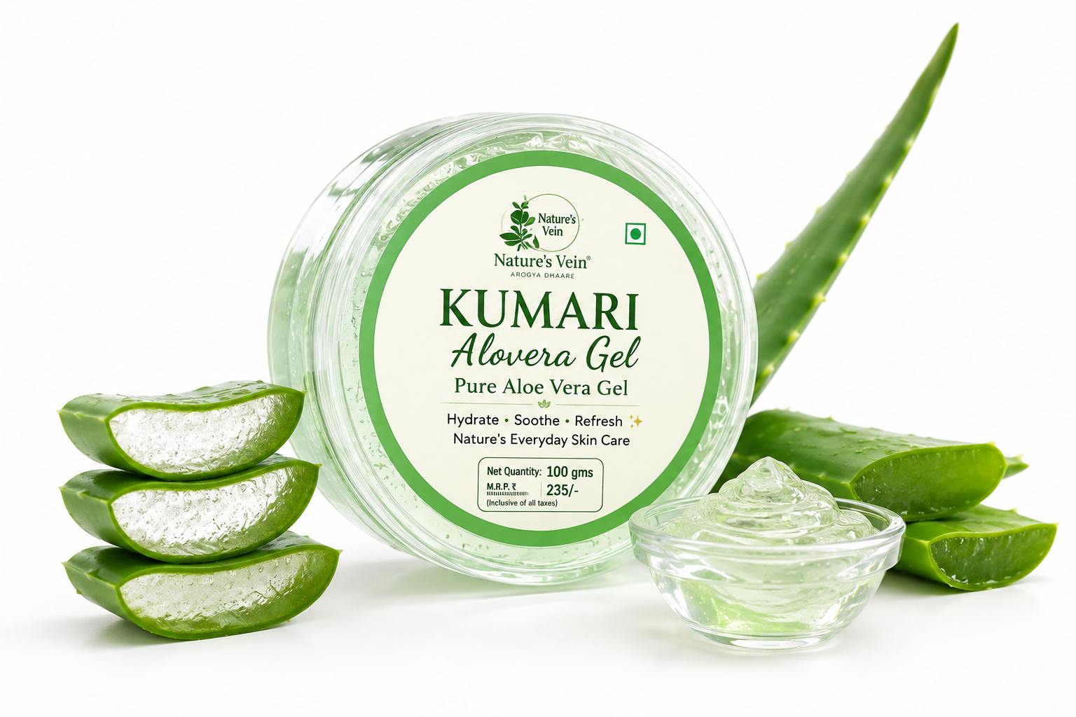 Nature's Vein Kumari Pure Aloe Vera Gel 100g