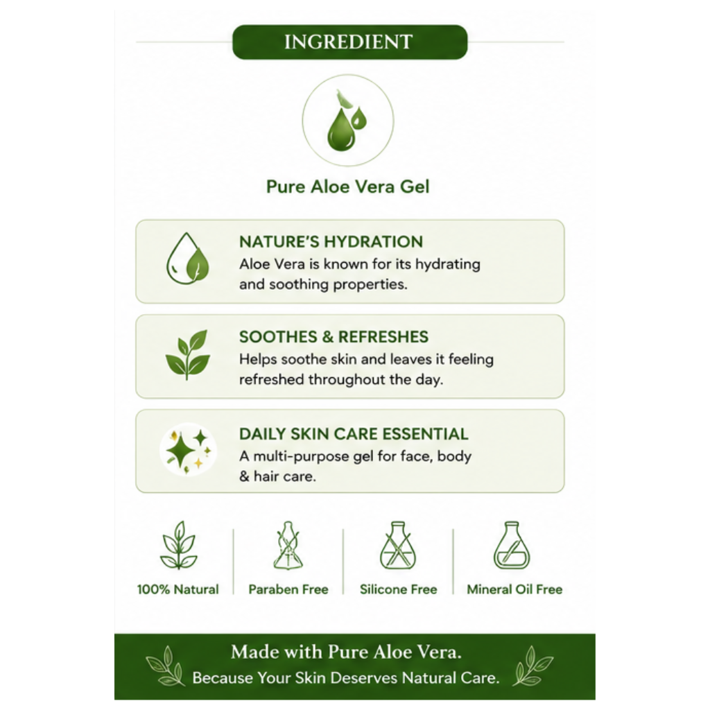 Nature's Vein Kumari Aloe Vera Gel | Pure Aloe Vera Gel for Face, Body & Hair | 100g - Image 3