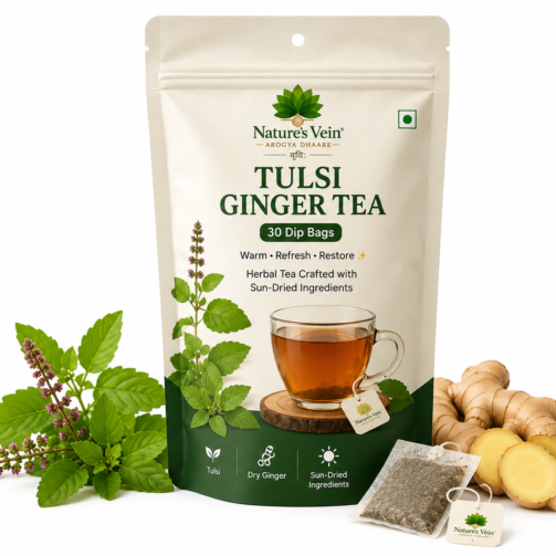 Nature’s Vein Tulsi Ginger Tea 30 Dip Bags