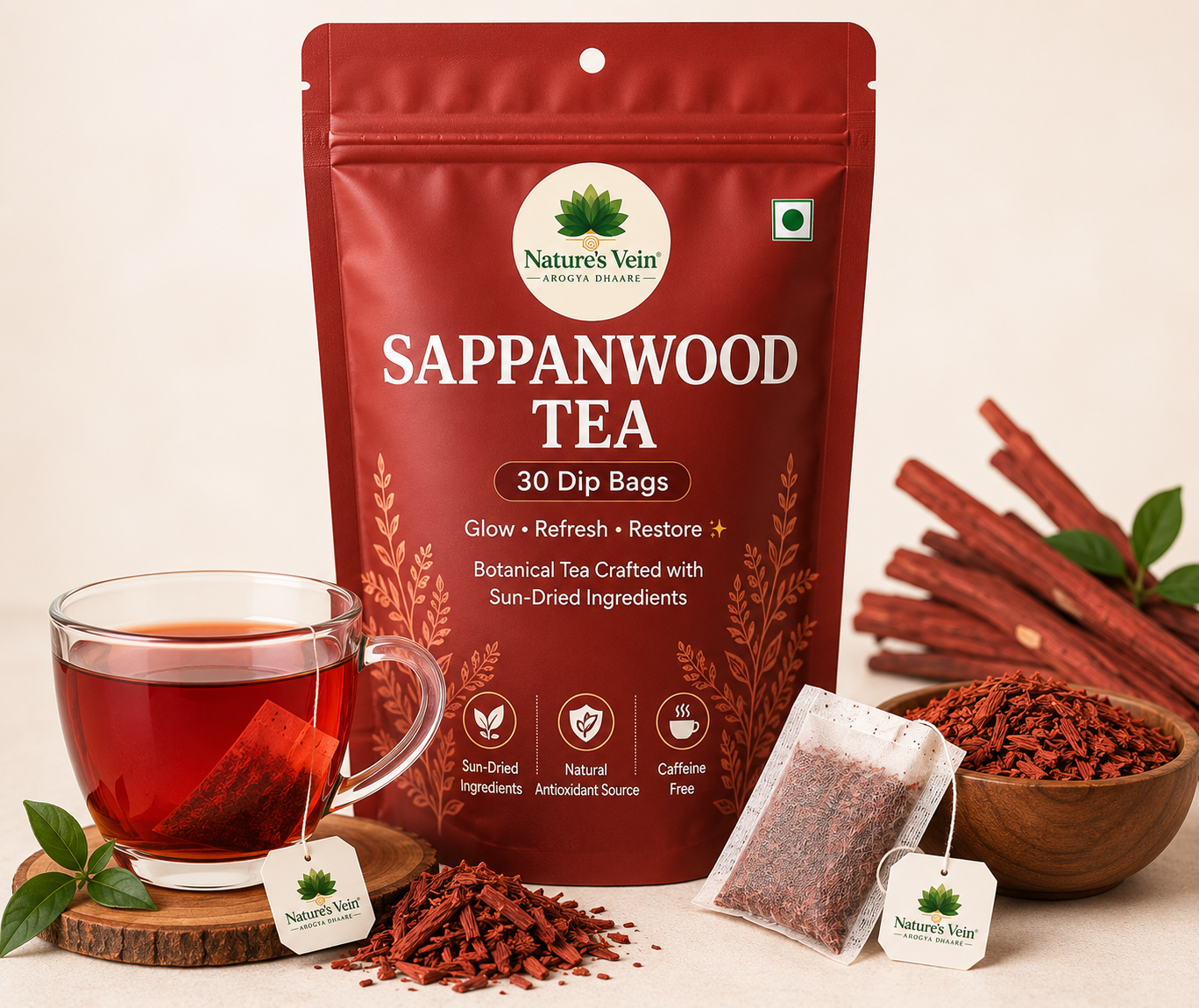 Nature’s Vein Sappanwood Tea 30 Dip Bags