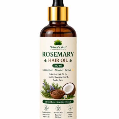 Nature's Vein Rosemary Hair Oil with rosemary and botanical oils